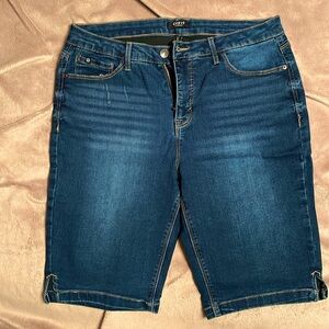 Size 12 Curve Appeal blue denim shorts - excellent condition.